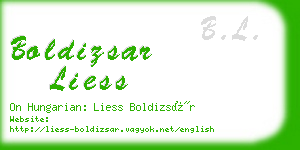 boldizsar liess business card